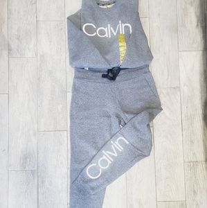 Calvin Klein sweater and sweat pant
